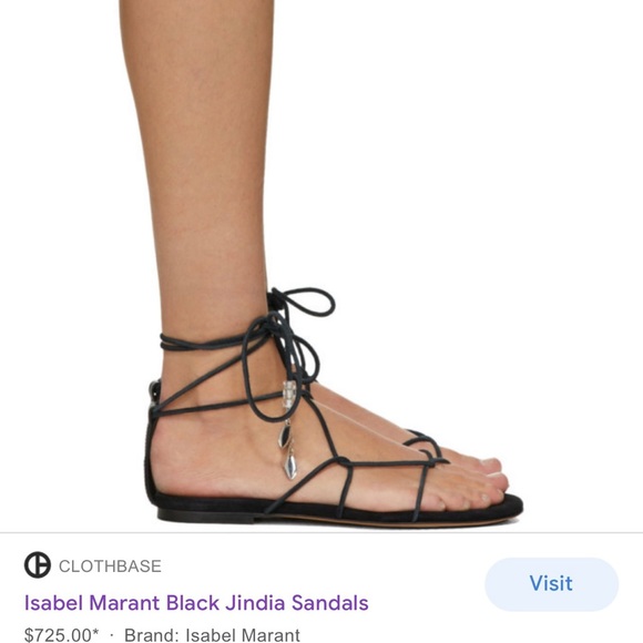 Isabel Marant black sandals Size 39 NEW - Picture 6 of 8